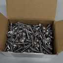 Wensilon200pcs#81for Sheet Metal Self-Tapping Screws 410 Stainless Steel Truss Head High-Strength Quick Tapping Screws (#8x1", Silver)