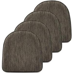 baibu Super Soft Polyester Pillow Cushion, 2 Pack (14x14x1.5in, Brown)