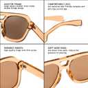 FEISEDY Vintage Aviator Sunglasses Double Bridge Women Men Large Square Thick Frame Trendy Eyewear UV400 B2846