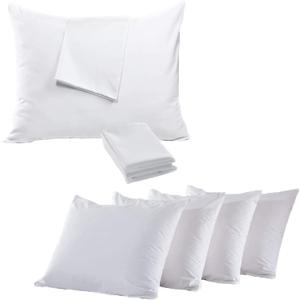 Niagara 4 Pack Pillow Protectors Cases Covers Standard 20x26 Inches and Queen 20x30 Inches