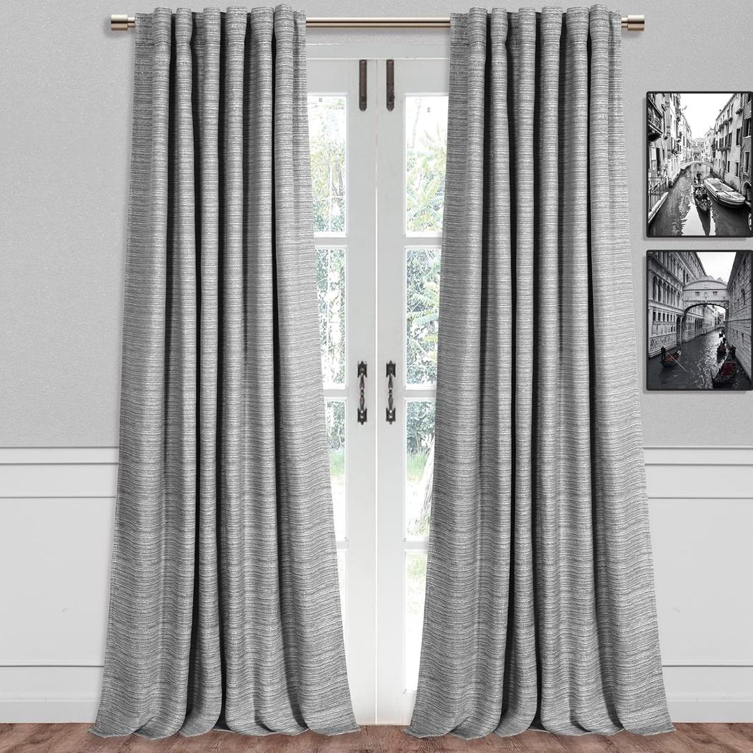 SUNBLK total blackout rod pocket back tab panel, contains 1 panel, 52"×84"