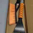 EcoNour 27" Aluminum Ice Scrapers for Car Windshield | Car Snow Scraper Window and Snow Brush with Ergonomic Foam Grip Winter Accessories (Orange)