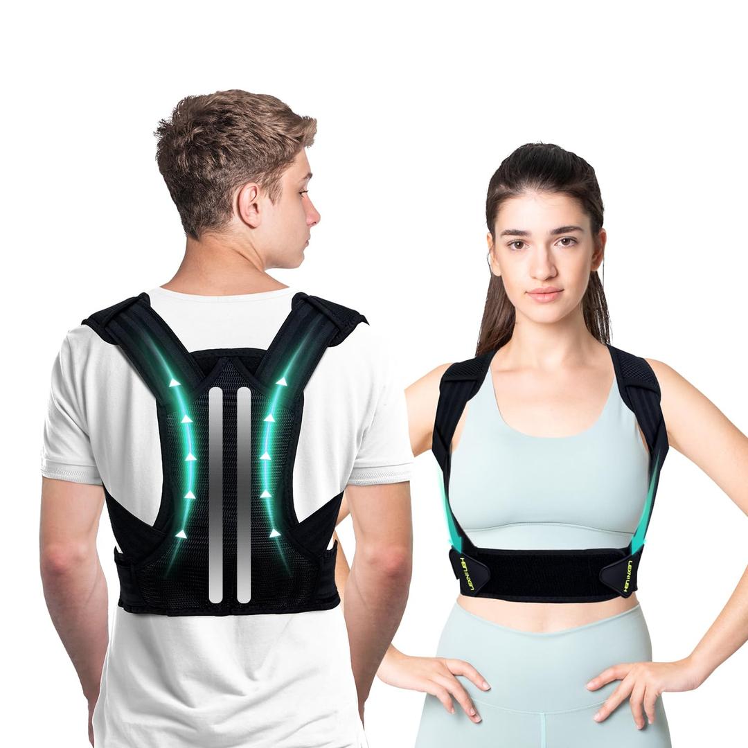 Lexniush Professional Posture Corrector for Men and Women - Updated Back Posture Brace, Support Straightener for Spine, Back, Neck, Clavicle and Shoulder, Improves Posture and Pain Relief