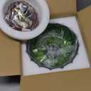 Plug in Pendant Light Fixtures: Hanging Light Plug in Green Glass Hanging Lamp, Pendant Lighting for Kitchen Island, Bedroom, Dining Room, Living Room, E26 No Bulb (Copper)