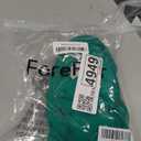 ForeFair Women's V Neck Going Out Tops Double Lined Short Sleeve Ruched Slim Fitted Shirts Basic Tee (Medium, Green)