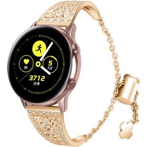 22mm Strap intended for Fossil Gen 6 (44mm) / Fossil Gen 5 5 Garrett HR/Julianna/Carlyle /Gen 5E (44mm), Bling Diamond Stainless Steel Watch Band Quick Release Adjustable Jewelry Bracelets Wristband (gold)