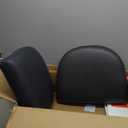 Bar Stools Set of 2, 26'' Counter Height Bar Stools with Faux Leather Upholstery, Modern Backless Barstools with Metal Frame for Kitchen Island, Black