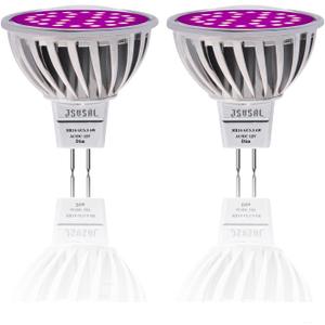 Plant Grow Light Bulb,6W Full Spectrum Grow Lamp,Purple Light,MR16 GU5.3 AC/DC12V 60W Equivalent LED Grow Light Bulb for Idoor Outdoor Plant Growing, DIY Horticulture, Greenhouse,2-Pack