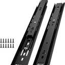 Full Extension Ball Bearing Drawer Slides 14 Inch Side Mount Cabinet Rails 1 Pair Tool Box Trash Can Glides Heavy Duty Kitchen Drawer Runners 100LB Capacity