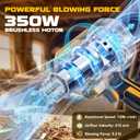 LIVOWALNY Upgraded Air Blower Compatible with Dewalt 20V Battery, 4-in-1 Compressed Air Duster, 480MPH, 120,000 RPM Brushless Motor, 4-Speed Leaf Blower for Car, Pc, Workshop (Tool Only,No Battery)