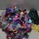 N&T NIETING Pop Up Christmas Tree with Lights, Collapsible Tinsel Xmas Tree Decorations, Pencil Christmas Tree Skinny Tree for Holiday Xmas Home Office Decor, 25 Balls, 3Ft, Silver