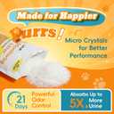 LMJP Health Monitoring Cat Litter Super Odor Control, Color Changing for Early UTI Detection| 17.2lb, Non Clumping, Low Dust & Tracking, Micro Silica Crystals, Unscented 3 Month Supply (4 x 4.3lb)