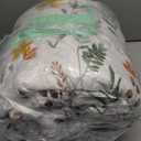 AIKASY Bed in a Bag 7 Pieces King Size - Floral Print - Soft Microfiber, Reversible Bed Comforter Set (1 Comforter, 2 Pillow Shams, 1 Flat Sheet, 1 Fitted Sheet, 2 Pillowcases)White, King