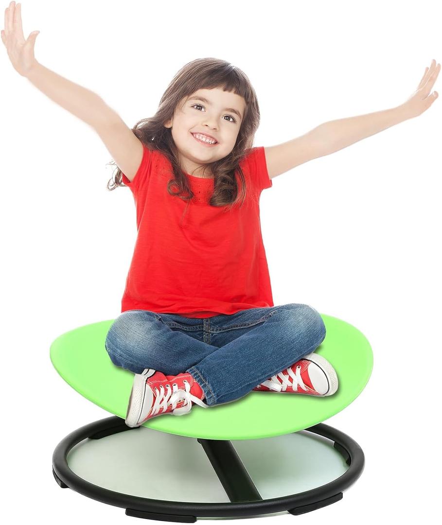 Autism Kids Swivel Chair,Spinning Chair for Autistic Kids & ADHD Children,Children Training Body Coordination Autism Sensory Products for Ages 3 Years and UP((Green)