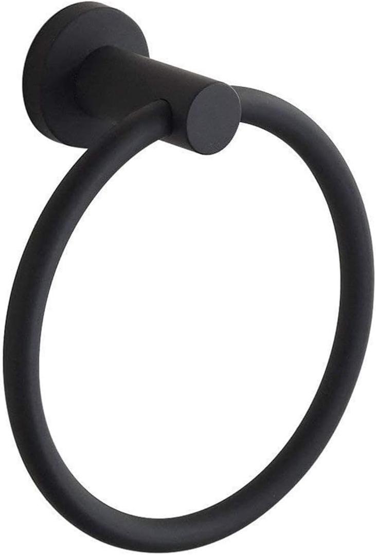 BGL 304 Stainless Steel Towel Ring Hanging Round Simple Black Towel Circular Holder