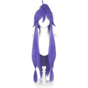 Purple Short Straight Synthetic Hair Anime Halloween Carnival Comic Exhibition Cosplay Hair Natural COS