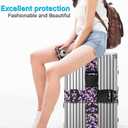 Luggage Straps for Suitcases TSA Approved, Luggage Identifiers for Suitcase, Adjustable Suitcase Strap for Baggage Security with Cute Patten, Travel Necessary Accessories (Anime Sakura)