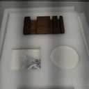 Pearl White 2Pcs Large Stone Dish Drying Mat with Acacia Wood Holder Stand for 1 Inch Cutting Board and Stone Drying Mat for Kitchen Counter Quick Dry Diatomaceous Earth Mat for Kitchen Counter