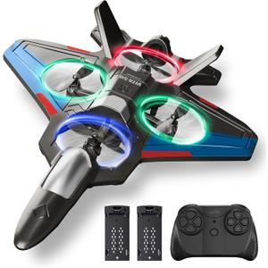 RC Planes for Kids Adults, Foam Remote Control Airplane Jet Helicopter Drone Toys for Kids Adults 8-12 12-16, Remote Control Plane Airplane Toys with Led Lights, 360 Flip Stunt Rotation