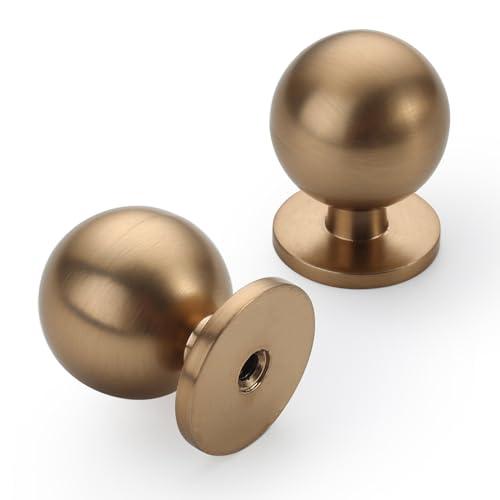 9BUILD 10 Pack 1.2 Inch Champagne Bronze Cabinet Knobs Kitchen Cabinet Knobs Champagne Drawer Knobs Round Dresser Knobs Kitchen Knobs for Cabinets Knobs for Cabinets and Drawers