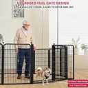 Dog Playpen, 40 inch 8 Panels Dog Fence with Extra Wide Gate, No-Tripped Pet Playpen Rustproof Dog Pen Indoor Puppy Playpen for Temporary Containment, Portable Pet Fence for RV Camping