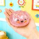 2026 New Glitter Dumpling Squishy Box, Stress Relief, Soft Squeeze Decompression Dough, Glitter Dumpling Squishy for Stress Relief (Transparent Pink)