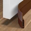 Holikme Door Draft Stopper Under Door Draft Blocker Insulator Doors Sweep Weather Stripping Noise Stopper Strong Adhesive, Brown (41 Inch)