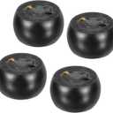 uxcell 4Pcs Wood Furniture Legs, 1.57" Solid Wood Replacement Furniture Feet for Couch Sofa Cabinet,Black