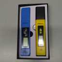 VIVOSUN Digital pH and TDS Meter Kits, 0.01pH High Accuracy Pen Type pH Meter  2% Readout Accuracy 3-in-1 TDS EC Temperature Meter for Hydroponics, Pool and Aquarium, Yellow Blue, UL Certified