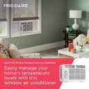Frigidaire 5,000 BTU Window-Mounted Air Conditioner, Cools Up to 150 Sq. Ft., Quiet Operation, Effortless Temperature Control, 2 Fan Speeds, Auto Restart, White