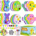 Max Fun 302pcs Easter Foam Stickers Set DIY Crafts Egg Bunny Chick Easter Decorations for Kids Crafts Party Favors Supplies Craft Kits for Kids