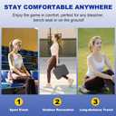 FASTMOMENT 2 Pcs Stadium Seat Cushions Water-Repellent Bleacher Seat Cushions Indoor & Outdoor Seat Cushion for Bleachers Portable Stadium Cushion for Sports Events, Office Chairs, Beaches