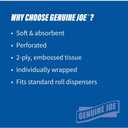 Genuine Joe Standard Bath Tissue, 3" x 4", 2-Ply, 400 Sheets/Roll, 96 Count