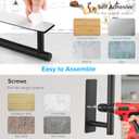 UREZORGEAR 2nd Gen Paper Towel Holder Under Cabinet No Drilling, [More Sturdy] Self Adhesive or Drilling Paper Towel Holder Wall Mount for Kitchen,RV [Fit Mega Paper Towel Roll] SUS304 Stainless Steel