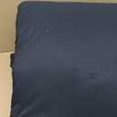Amazon Basics Soft, Lightweight King Size Comforter Sets, All-Season Down-Alternative 3-Piece Bedding Set, Pinch Pleat Design, Navy Blue