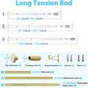 MEXAU Tension Curtain Rod 41-126”, Heavy Duty Gold No Drill Shower Rod
