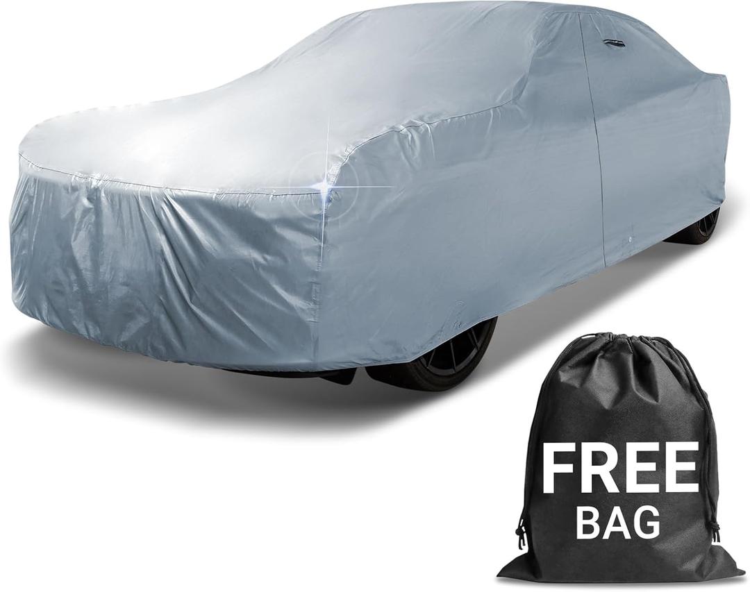 iCarCover 18-Layer Car Cover Waterproof All Weather, Premium Quality Car Covers for Automobiles, UV Protection, El Camino, Monte Carlo, Thunderbird, Cutlass, Roadrunner, Fits 202-209 Inches (1-Tone (Solid Gray)) iCarCover 18-Layer Car Cover Waterproof All Weather, Premium Quality Car Covers for Automobiles, UV Protection, El Camino, Monte Carlo, Thunderbird, Cutlass, Roadrunner, Fits 202-209 Inches (1-Tone (Solid Gray))