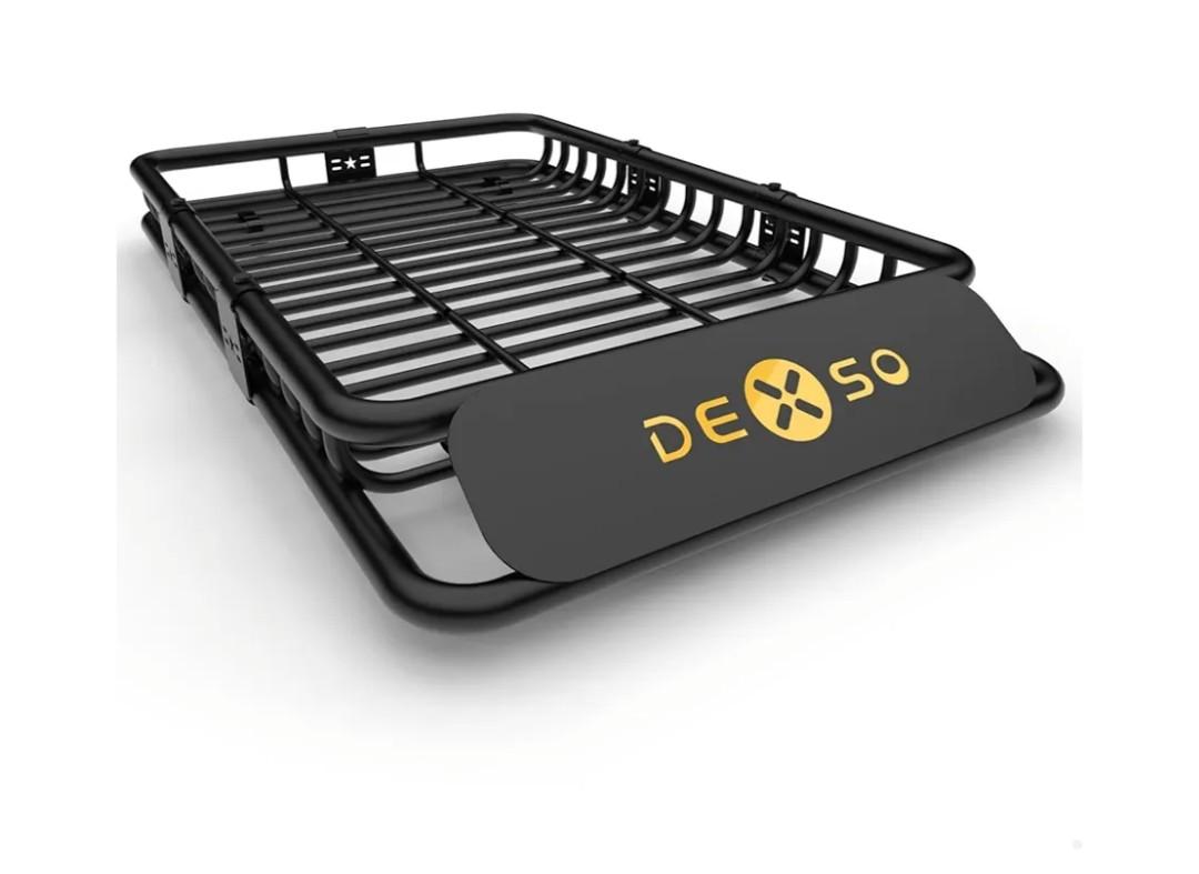 DEXSO 84" x 39" Universal Roof Rack Basket, 200 Lbs Capacity Rooftop Cargo Carrier Basket with Extension Luggage Rack Heavy Duty for SUVs, Trucks, Vehicles
