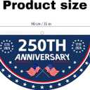 2PCS 250th Anniversary USA Flag, 1.5X3 FT 1776-2026 Fan Flags, 2 Ply Year American Anniversary Flag for Wall, Front Door, Porch, Fence, Outdoor Decorations (Style 6)