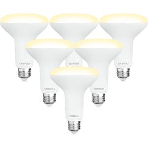 DEGNJU BR30 LED Bulb, Dimmable Flood Lights Indoor CRI80 7W Equivalent 65W 2700K Soft White 650 Lumens, 15000 Lifetime Hours Recessed Light Bulbs, Interior E26 Base LED Can Light Bulbs, 6 Pack
