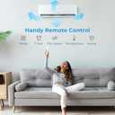  18K BTU Dual 2 Zone Mini Split AC/Heating System, 22 SEER2 12,000 + 12,000 BTU Wall Mount Ductless Inverter Air Conditioner, Pre-Charged, Compatible with Alexa(Greenforce Series) (2 Zone 12000 BTU+12000 BTU)