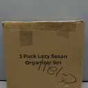 LAMU 3 Pack Lazy Susan Organizer Turntable for Cabinet, Pantry Organizers and Storage, Rotating Condiment Organizer for Kitchen, Table Top, Fridge, Countertop, Spice Organization, 9.25'' 10.6'' 12'' (Clear)