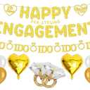 Engagement Party Decorations, Pre-Strung Glitter Happy Engagement Banner, Just Engaged Congratulations Wedding Shower Party Supplies