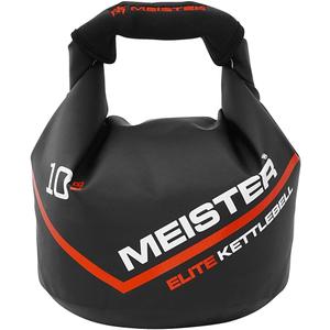 Meister Elite Portable Sand Kettlebell - Soft Sandbag Weight - 10/15/20lb (0.4 Pounds, Black)
