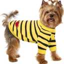 Pet Dog Striped T-Shirt Dogs Cats Cotton Vest Spring Summer Pet Apparel Tee Shirt Suitable for Small and Medium Large Pets French Bulldog Bichon, Size S