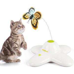 All for Paws Cat Toys Interactive Butterfly Flutter Bug Cat Automatic Toy Stimulating Kitty Toys Enrichment for Indoor Cats