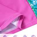 Vogseek Girls Swimsuits 5-9 Years 2 Piece Zip Rashguard Sets Long Sleeve Bathing Suit (Rose)