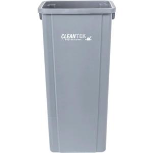 Restaurantware 23 gal Square Gray Plastic Trash Can