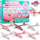 JOYIN 28 Pack Valentine's Day Greeting Cards with Foam Airplanes, Valentine Classroom Exchange, School Gift Exchange Game Prizes (Mixed)