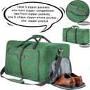 Vomgomfom 65L/85L/115L Foldable Travel Duffle Bag, Lightweight Checked Luggage with Shoe Compartment, Water-Resistant Weekender Overnight Bag for Men & Women